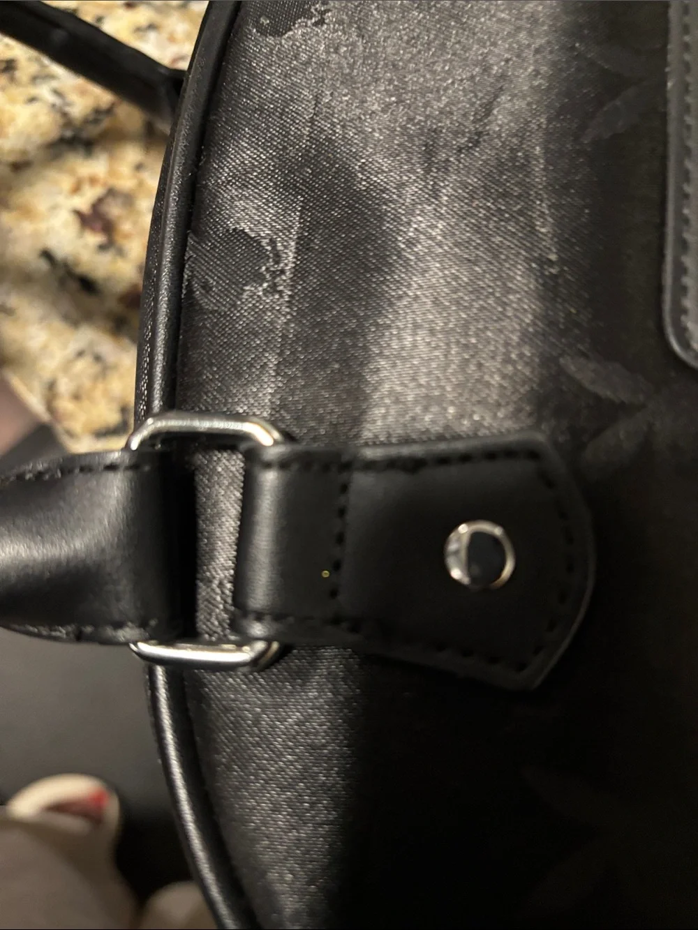 PLAYBOY Black Satchel /crossbody strap with White Piping Accents